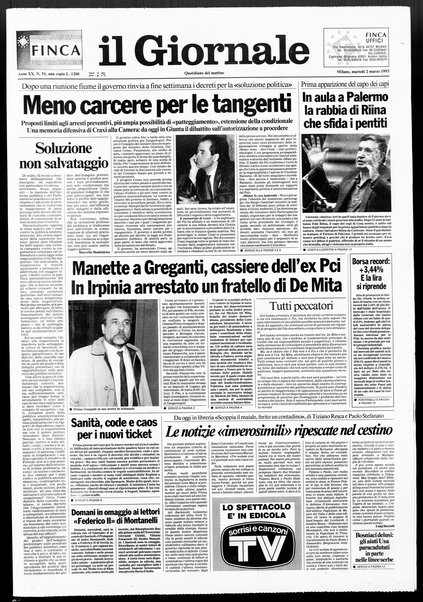 Il giornale : quotidiano del mattino